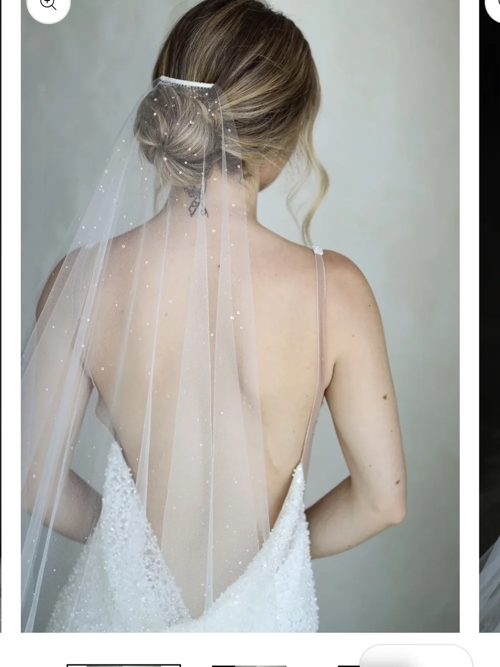 Dew Drop Finger Tip Length Bridal Veil